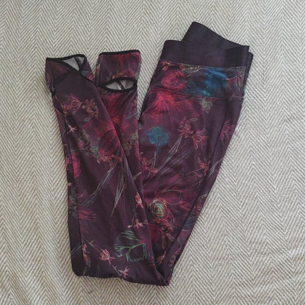 Floral Stirrup Dance Leggings by Capezio